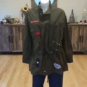 Zara parka with punk details